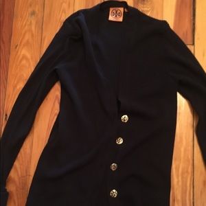 Tory Burch navy cardigan